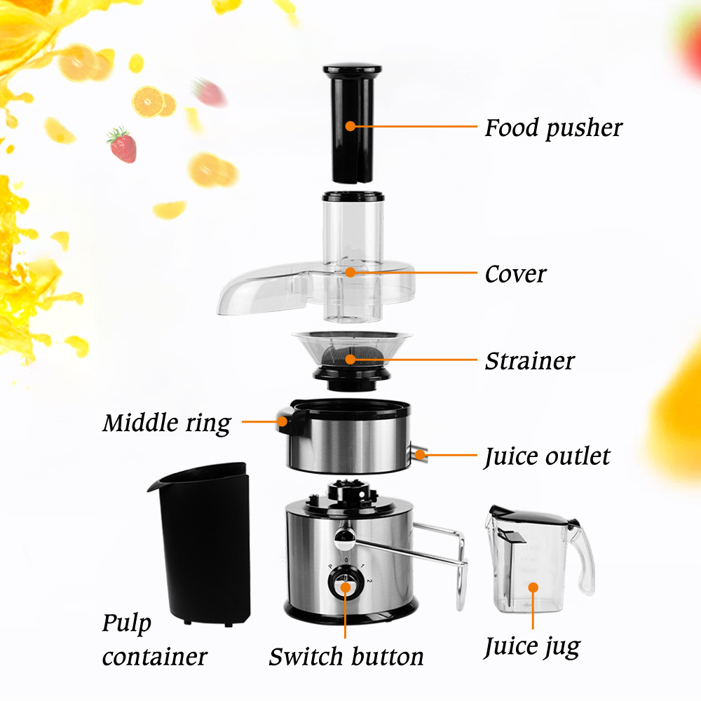 JUNWEI 500W 1000W electric citres kitchenaidS Slow Juicer orange machine estrattore di SUCCO blenders and juicers extractor