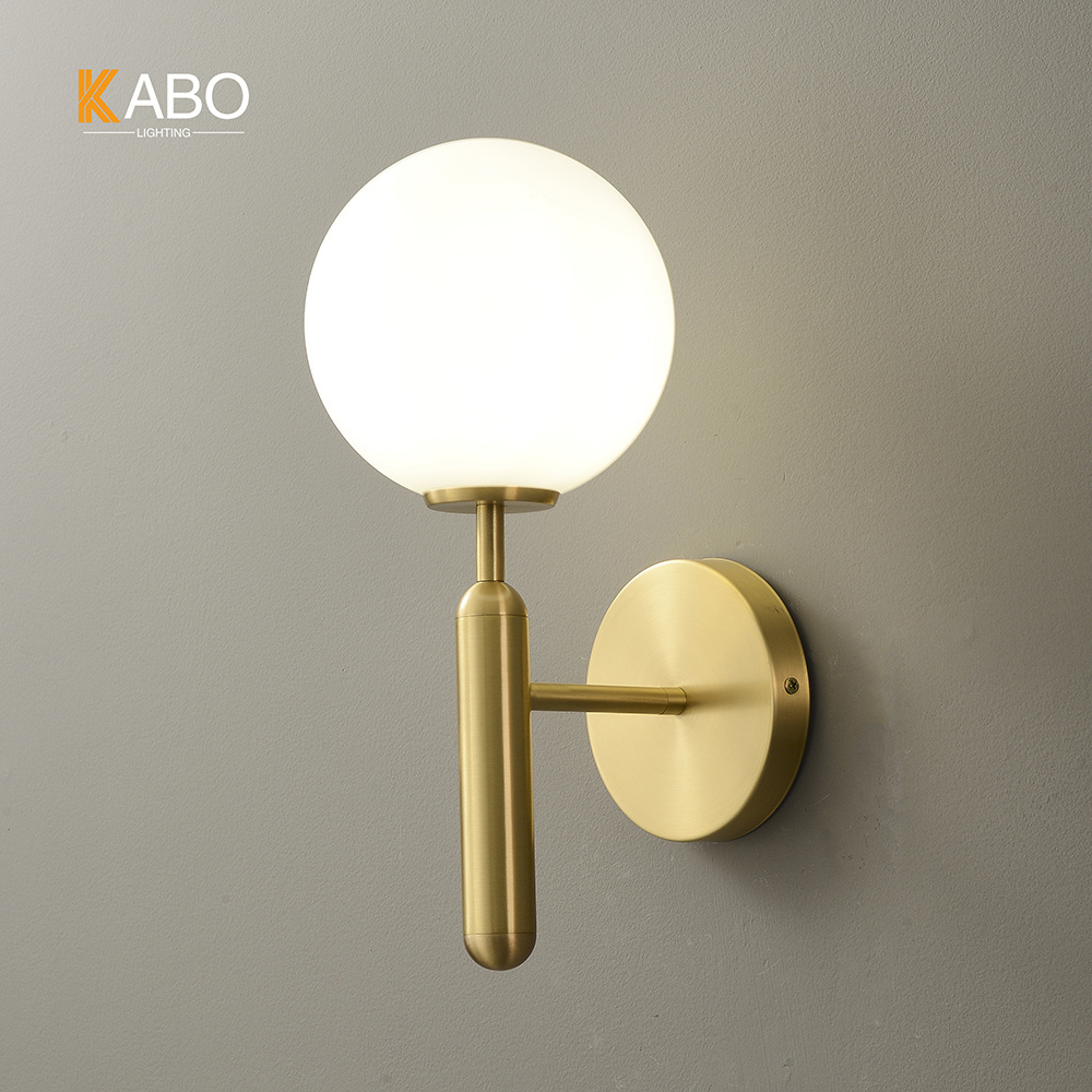 Nordic Wandlamp Lighting Bathroom Mirror Stair Light Modern Wall Lamp Ball Led Wall Sconce Lights Fixtures Beside Bedroom Glass