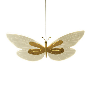 LED Modern Butterfly Kitchen Light Pendant Led Pendant Light Gold for Kitchen Brass Pendant Light