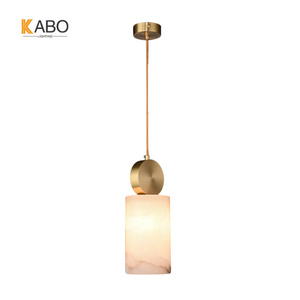 Modern luxury gold alabaster chandeliers for living room bedroom villa hotel hall small hanging pendant lamp