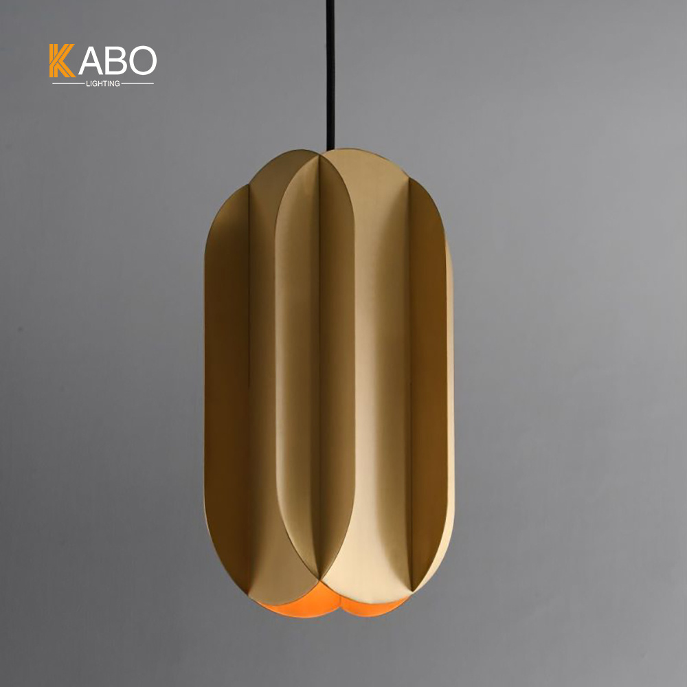 Factory Wholesale Solid Brass Copper Single Hanging Lamp Chandelier Pendant Light For Kitchen Room