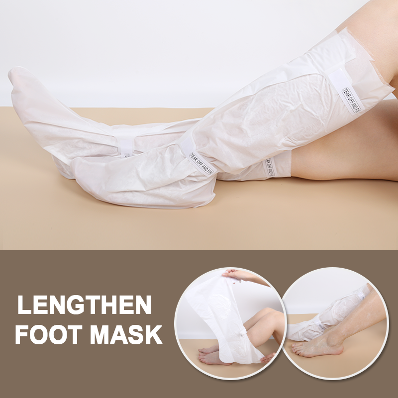 Private label skin care moisturizing foot leg peeling mask,hydrogel long foot mask leg socks treatment