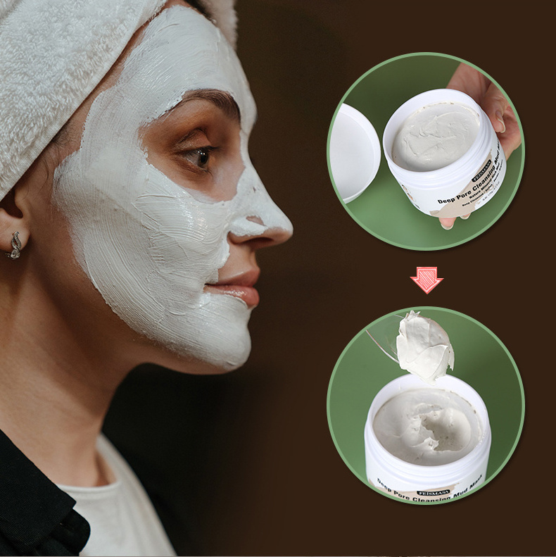 Organic GREEN Black CLAY Powder Face skin Mask moisture anti-agning pore reducer deep cleansing mud mask