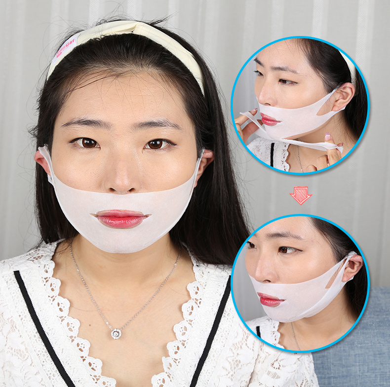 Beauty Disposable V Line Face Mask Shape Slim Double Chin Reducer Patch Miracle V Shape Lifting Slimming Hydrogel Face Mask