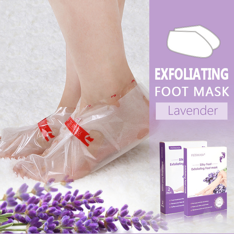 Lavender & Vc Pack Exfoliating Nourishing Spa Foot Care Mask Private Label Foot