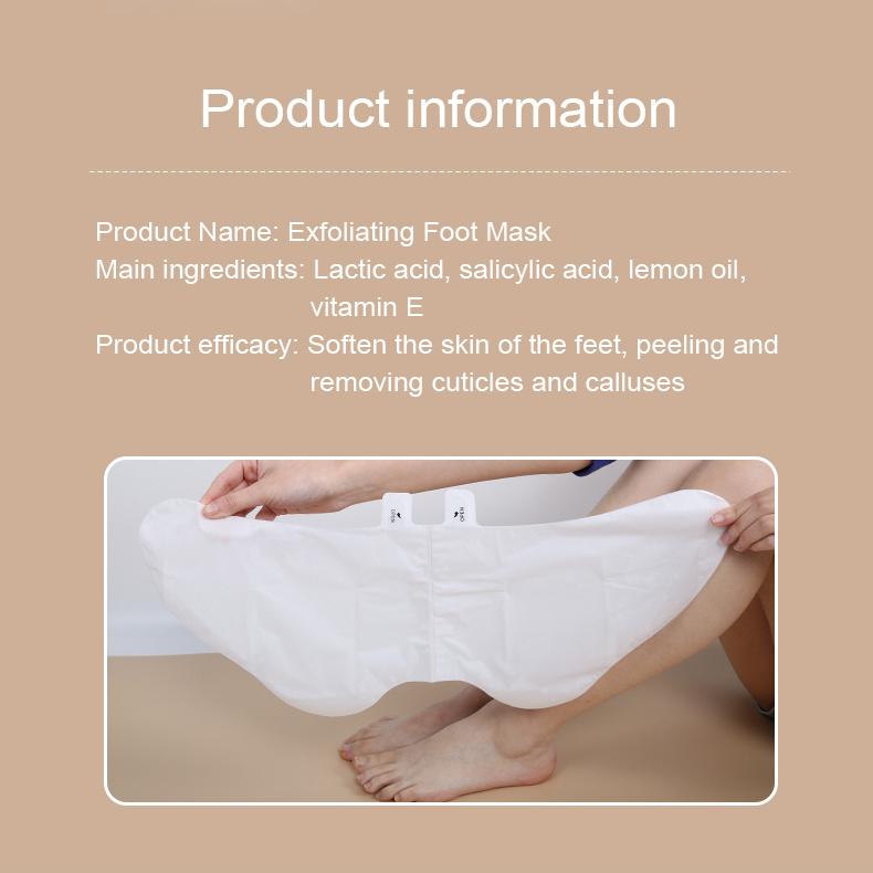 Wholesale Private Label Hydrating Custom Repair Rough Heels Baby Feet Soft White Peel Exfoliating Foot Peel Mask