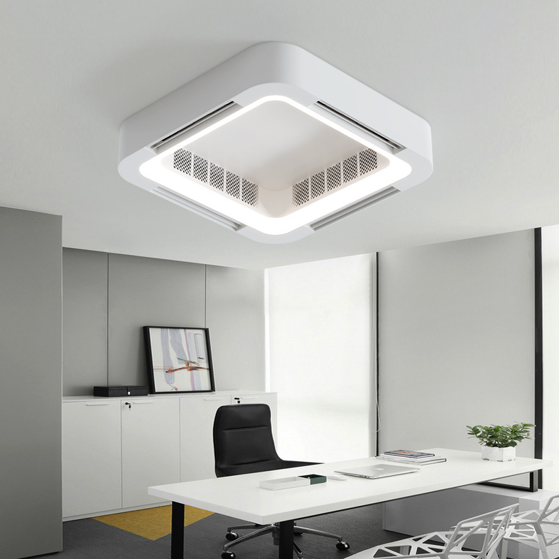 Intelligent remote control APP control LED bladeless ceiling light modern ceiling fan with light dimming ceiling lamp