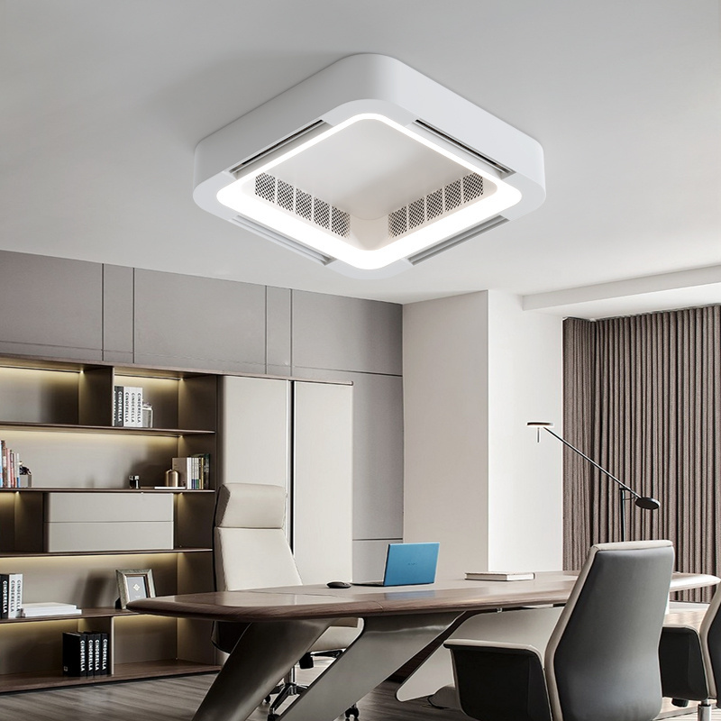 Intelligent remote control APP control LED bladeless ceiling light modern ceiling fan with light dimming ceiling lamp