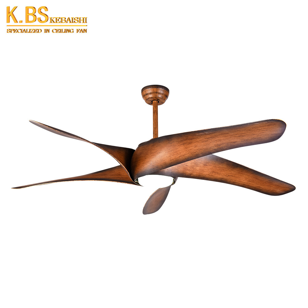 KBS 60 inch ceiling fan with light antique ceiling fan lamp fancy bldc ceiling fan 5 Solid wood blade