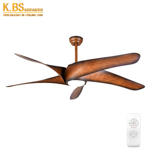 KBS 60 inch ceiling fan with light antique ceiling fan lamp fancy bldc ceiling fan 5 Solid wood blade