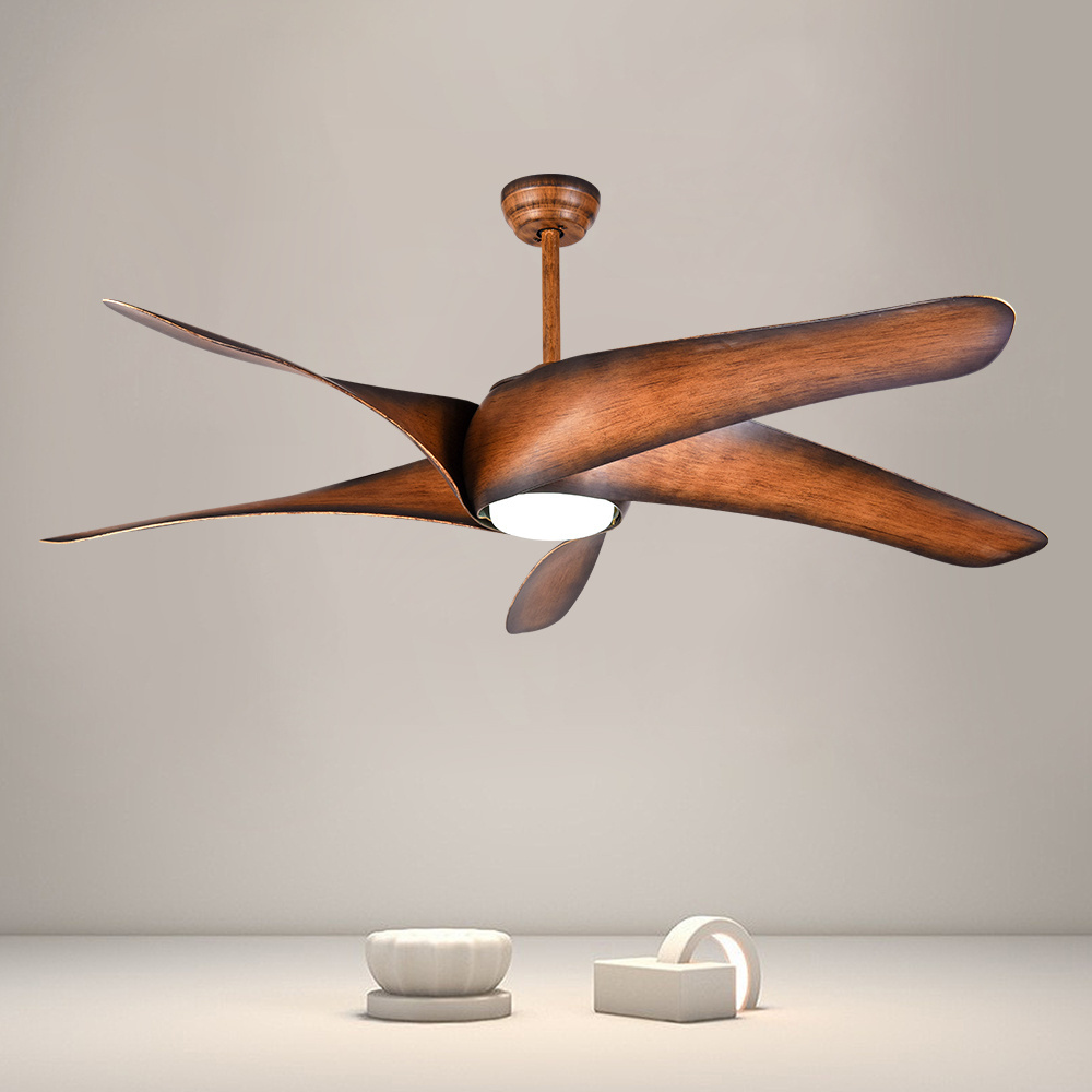 KBS 60 inch ceiling fan with light antique ceiling fan lamp fancy bldc ceiling fan 5 Solid wood blade