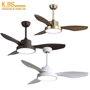 Factory 47 inch bldc 3 ABS blade led ceiling indoor fan with remote control  electric ceiling fan with light