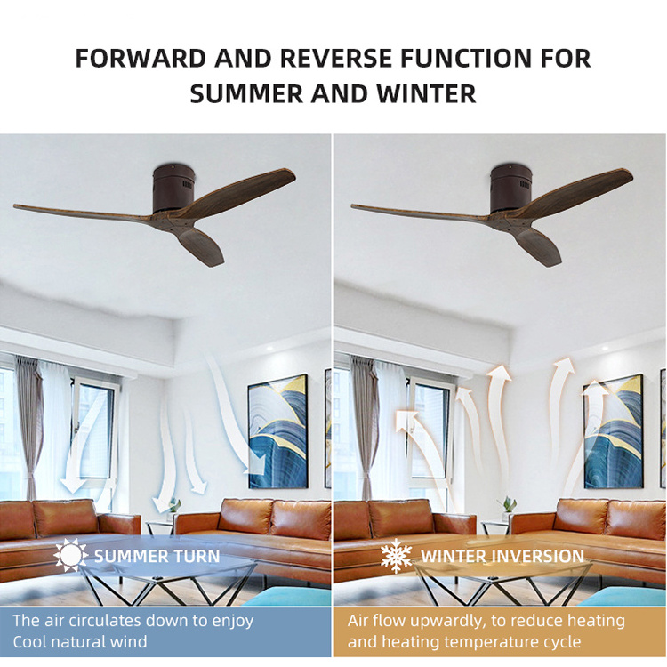 Log ceiling fan wholesale customized living room restaurant retro household commercial frequency conversion electric fan