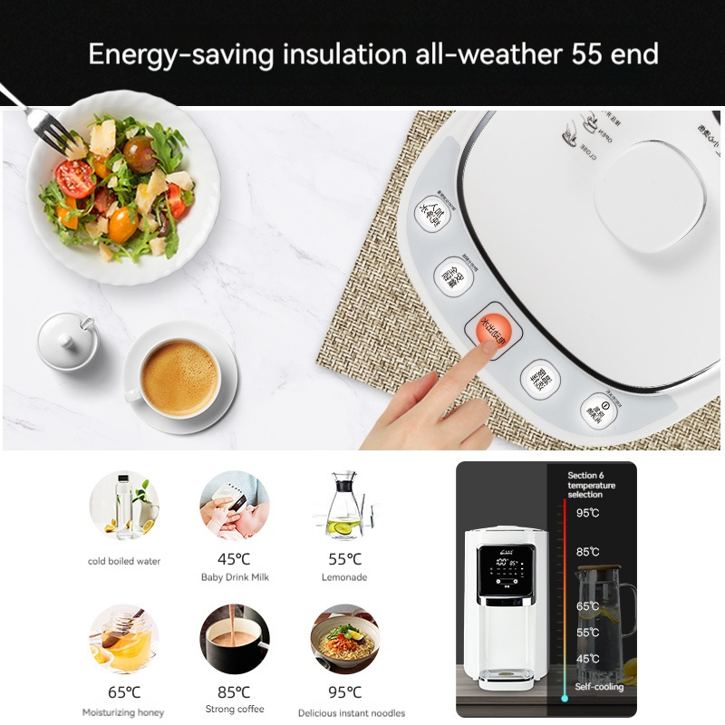 Factory Custom 4.8L Stainless Steel Electric Kettle With 5 Temperature Settings Desktop Hot Water Dispenser For Home Office