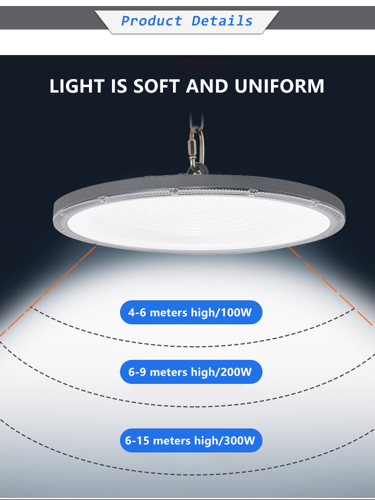 Industrial highbay light workshop warehouse100w 200w 300w ufo led high bay light