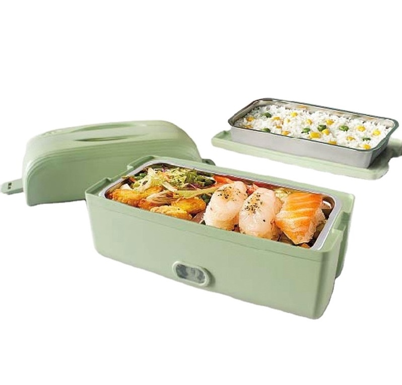 Portable Electric Lunch Box Heating Double Layer Stainless Multifunctional Mini Rice Cooker  electric lunch box