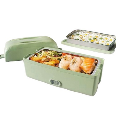 Portable Electric Lunch Box Heating Double Layer Stainless Multifunctional Mini Rice Cooker  electric lunch box