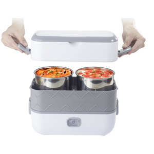 Multifunctional Electric Lunch Box Heating Cooking Lunch Box Portable Stainless Steel 1.2L-2L Storage Boxes & Bins Plastic