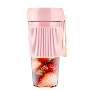 Kinscoter Fruit Juicer Popular USB Blender Juicer Mini Electric Portable Rechargeable Travel High Quality 280ml 6 Blades Pink