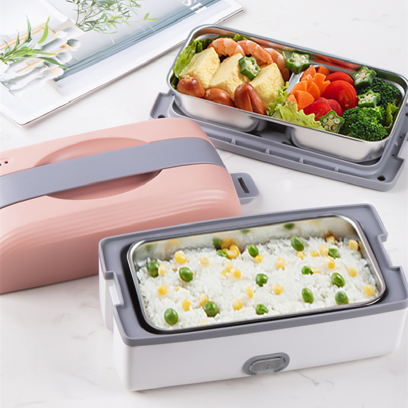 Portable Electric Lunch Box Heating Double Layer Stainless Multifunctional Mini Rice Cooker  electric lunch box