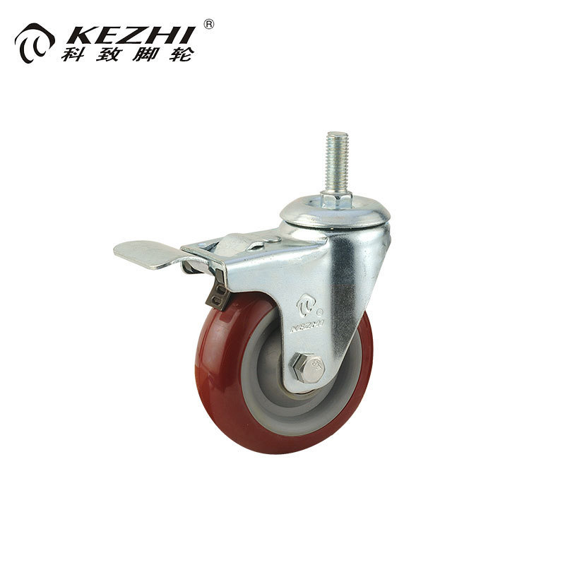 75Kg-125Kg Customize Private Label Swivel PU/PVC Double Heavy Duty Roller Castor Wheel