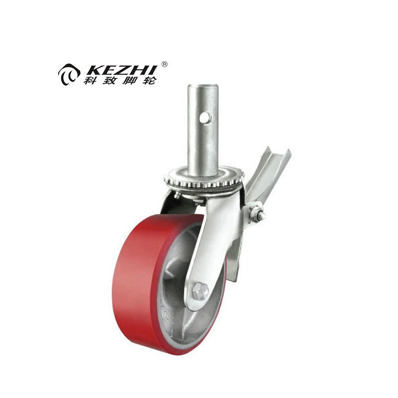 High quality 6 inch Normal Steel  scaffolding caster wheel With Brake for trolley