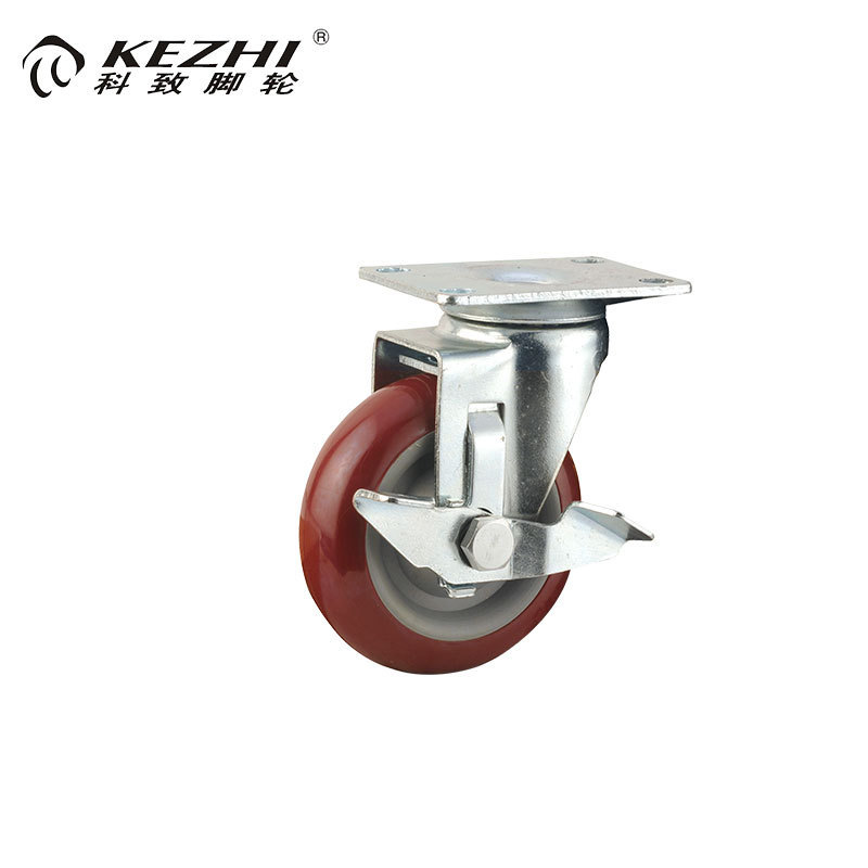 75Kg-125Kg Customize Private Label Swivel PU/PVC Double Heavy Duty Roller Castor Wheel