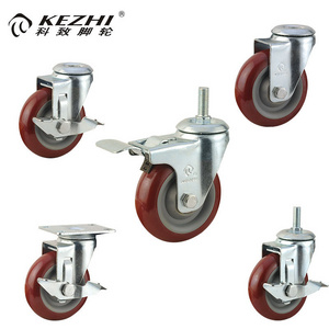 75Kg-125Kg Customize Private Label Swivel PU/PVC Double Heavy Duty Roller Castor Wheel