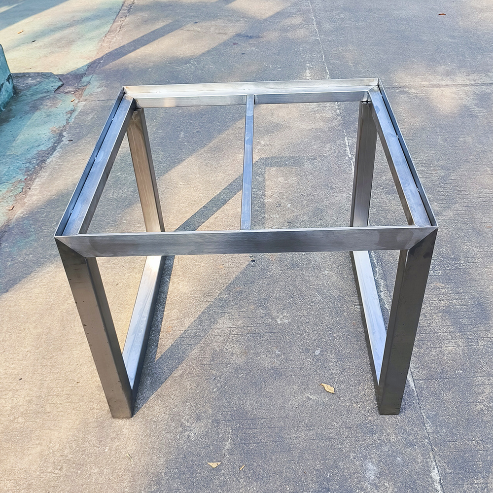 OEM structure design metal fabrication welding custom metal processing laser cutting stainless steel table frame table legs