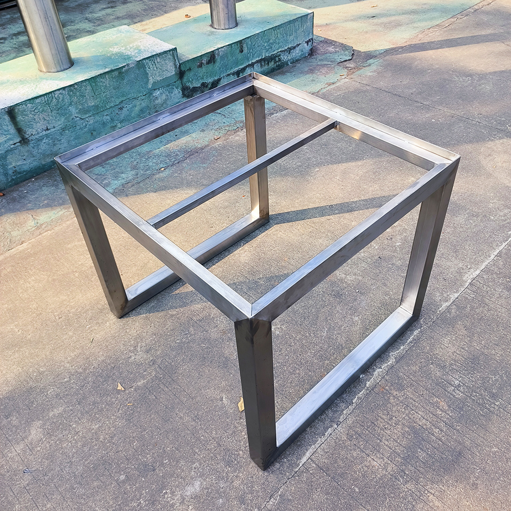 OEM structure design metal fabrication welding custom metal processing laser cutting stainless steel table frame table legs