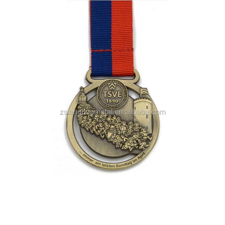 China Supplier Accepted Custom Sport Medal 2D/3D LOGO Bronze Challenge Medal  For Commemorative Activity