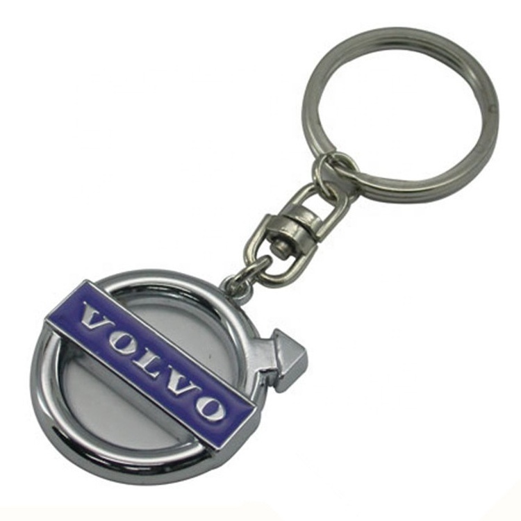 High Quality 3D Car Keychain Custom Metal Zinc Alloy Volvo Logo Key Ring Holder Promotional Business Gifts