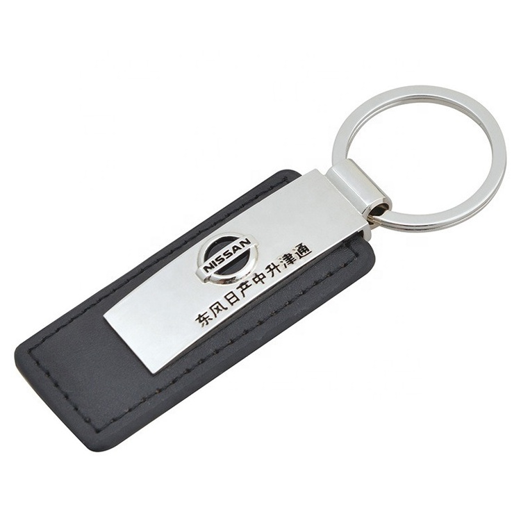 High Quality Customized Car Logo Keychain Souvenir  Promotional Gifts  Metal  Key Chains Volvo Leather Ring Holder