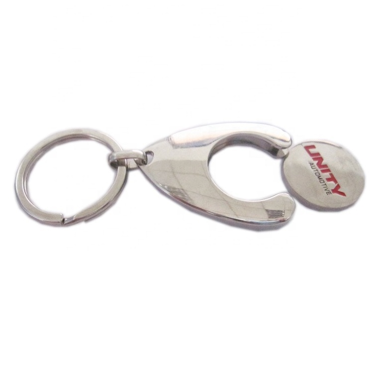 Free Design  Shopping Cart Trolley Pound Coins Token Key Holder  Custom Logo Supermarket Locker Coin Trolley Token Keychains