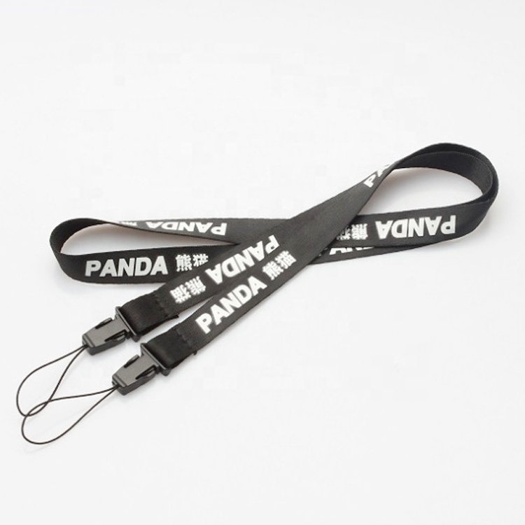 Promotional Tennis Championship Card Holder Lanyards Custom Printed Logo Polyester Lanyard with  Two Hooks Double Clips Lanyards