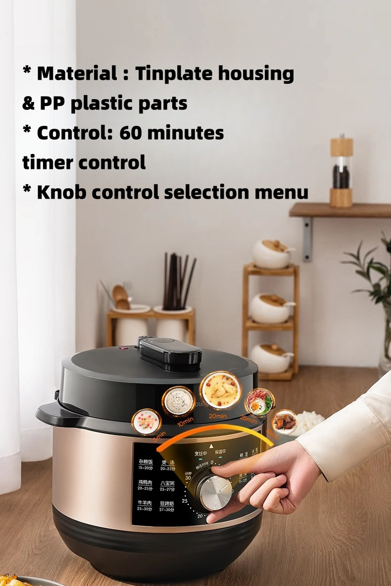 best sell 900 Watts rice cooker 6 Liters 12 pre-set Multicooker EU standard dual use OEM electric pressure cooker manufacturers