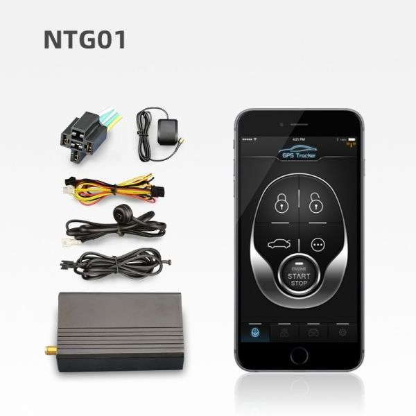 12V Car alarms APP/ remote starter/ Engine Push Start/ Vehicle GPS Tracking System with LCD Key