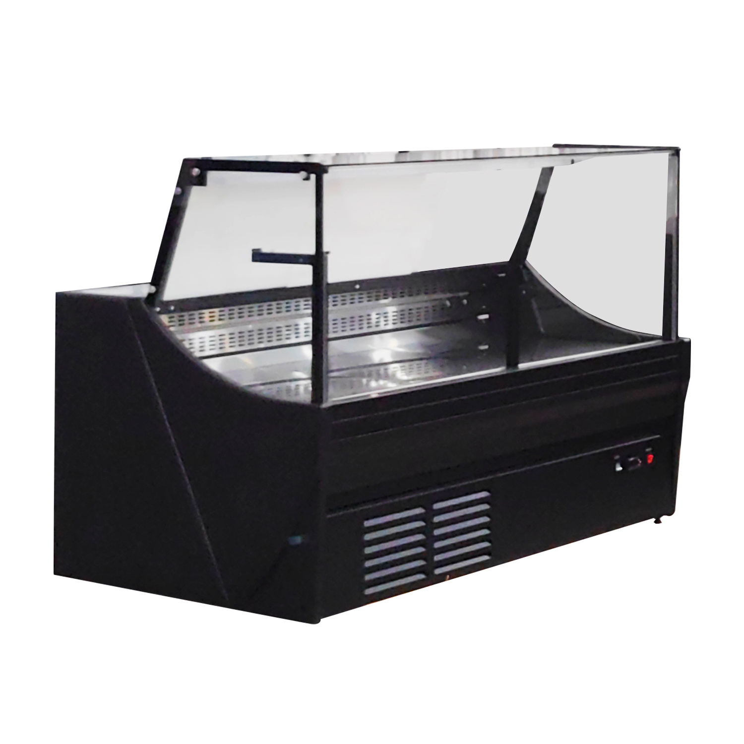 Commercial Smart Deli Display Counter Refrigerator Hot Food Counter Meat Display Table Cases Freezer With Back Slide Glass Door