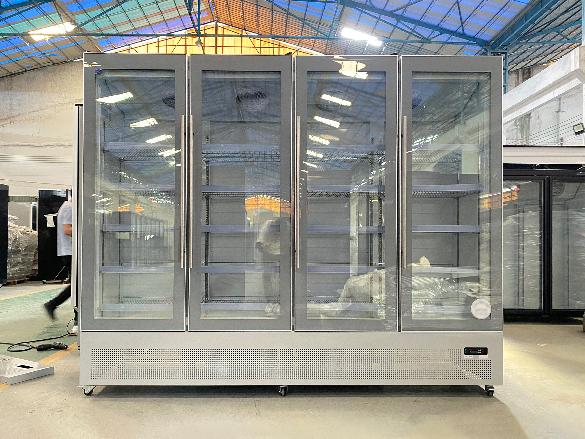 4 glass door  commercial cold meat cold room used flower cooler vertical cold drink glass display freezer