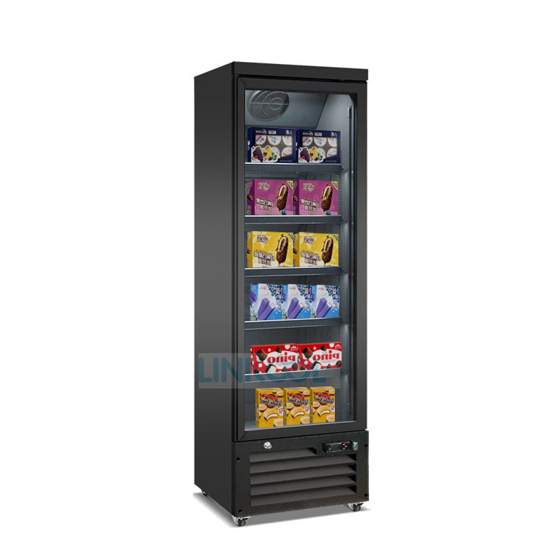 Freezer Vertical 550L Single Door Glass Beverage Vending Machine