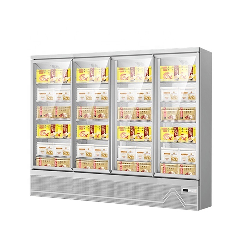 4 glass door  commercial cold meat cold room used flower cooler vertical cold drink glass display freezer