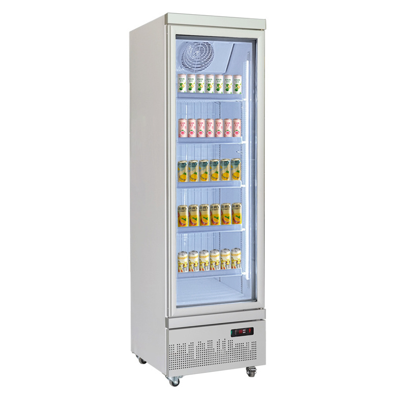 400L mini equipment drinks cooling cooler beverage drinks glass door display vertically  cabinet refrigerator