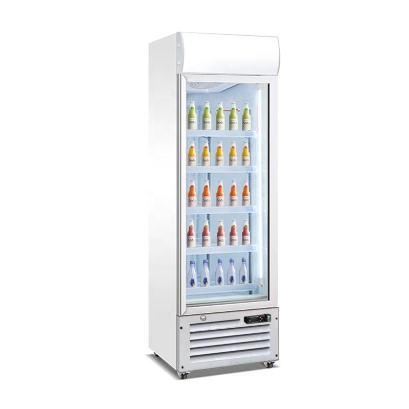 Hotel Commercial Upright Glass Door  Beverage Drink Display Cooler New Style Mini Fridge Refrigerator