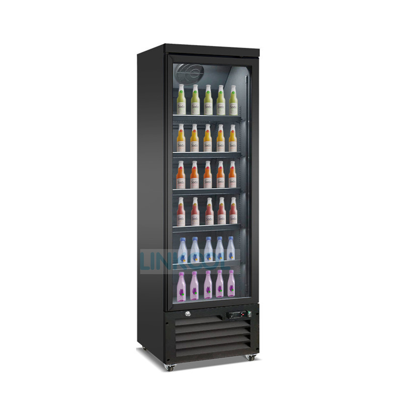 Freezer Vertical 550L Single Door Glass Beverage Vending Machine