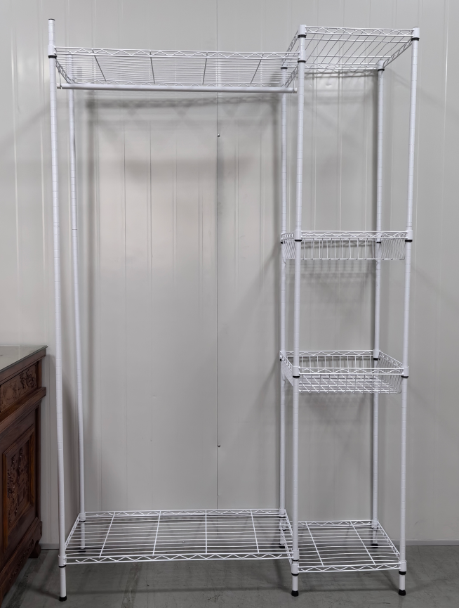 Heavy Duty Clothing Rail Clothing Garment  Coat Racks Freestanding Wardrobe Closet Rack with Hanging Rods