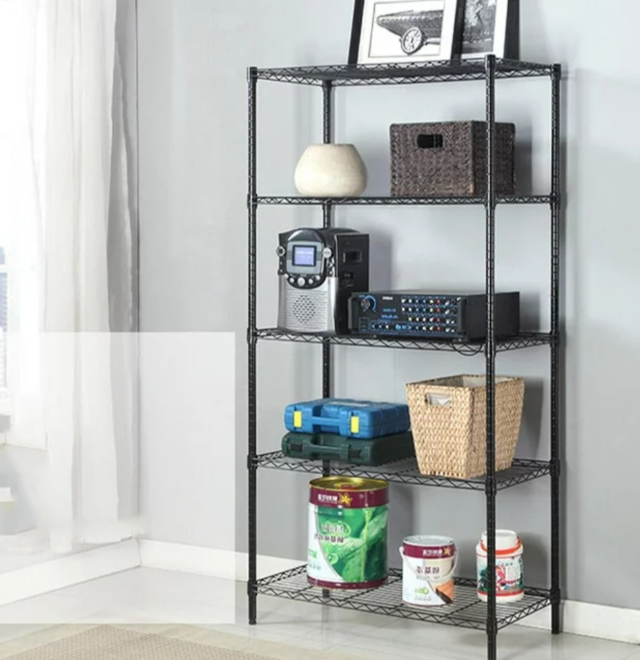 Loading Weight Per Steel Shelf 5 Tiers NSF Metro Office Industrial Storage Racking Chrome Painting Wire Metal Shelving