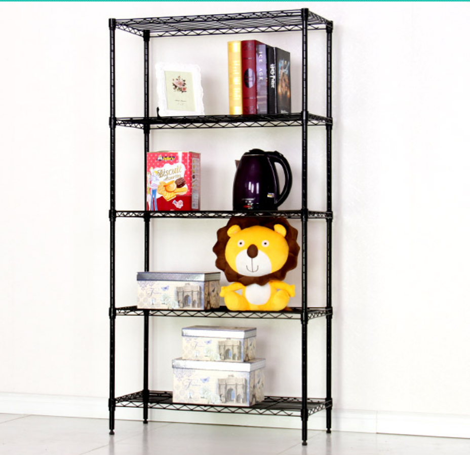 Loading Weight Per Steel Shelf 5 Tiers NSF Metro Office Industrial Storage Racking Chrome Painting Wire Metal Shelving