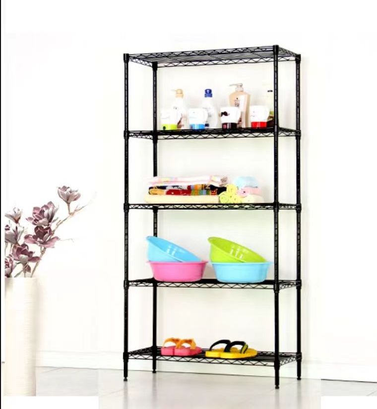 Loading Weight Per Steel Shelf 5 Tiers NSF Metro Office Industrial Storage Racking Chrome Painting Wire Metal Shelving