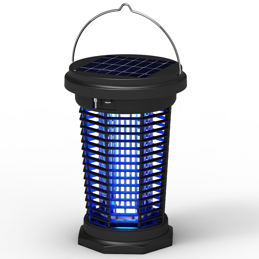 Outdoor Waterproof  Solar Powered Bugzapper UV  LED  Lantern mosquitokiller lamp Solar Mosquito Bug Zapper