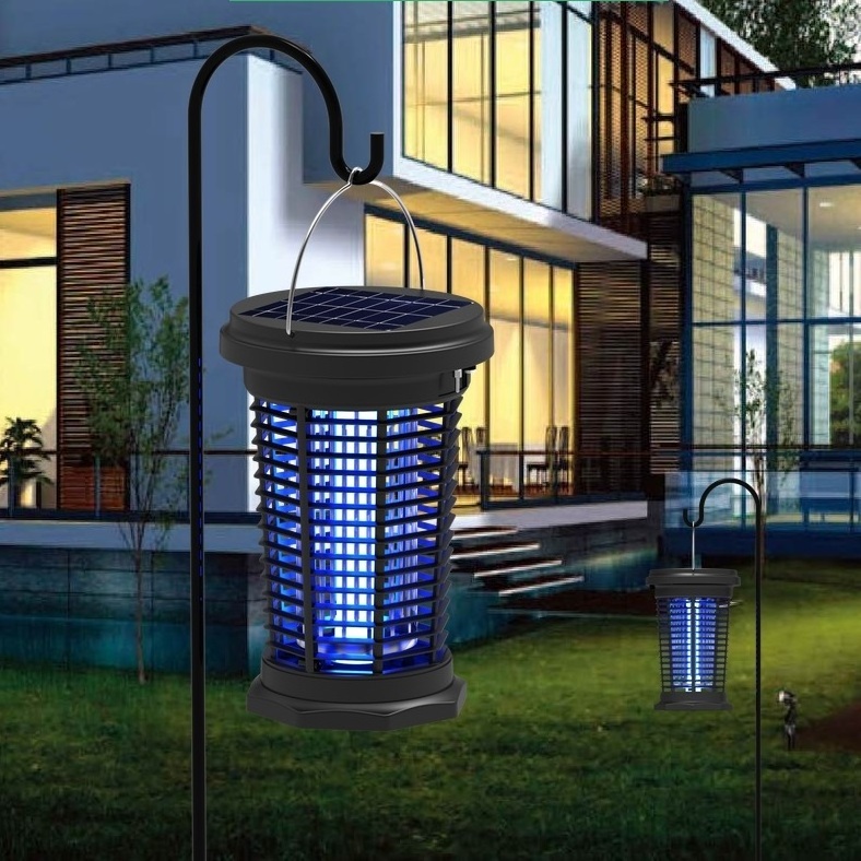 Solar  Electronic Insect Killer UV Light Garden Rechargeable Mosquito Killer Light Camping